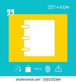Notebook, address, phone book icon with blank cover