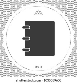 Notebook, address, phone book icon with blank cover