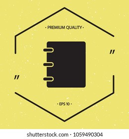 Notebook, address, phone book icon with blank cover