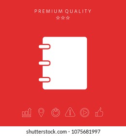 Notebook, address, phone book icon with blank cover