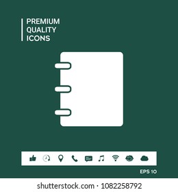 Notebook, address, phone book icon with blank cover
