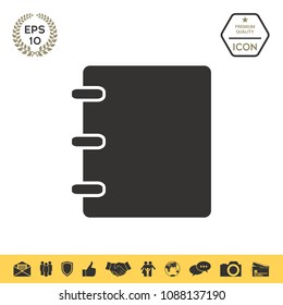 Notebook, address, phone book icon with blank cover