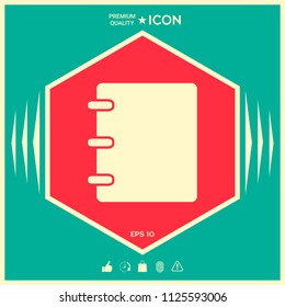 Notebook, address, phone book icon with blank cover