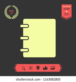 Notebook, address, phone book icon with blank cover