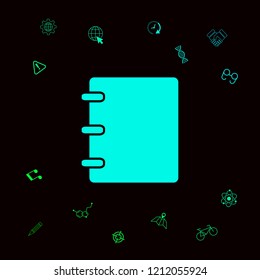 Notebook, address, phone book icon with blank cover