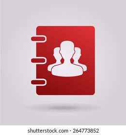 Notebook, address, phone book icon