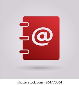 Notebook, address, phone book icon