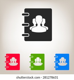 Notebook, address, phone book icon