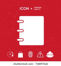 Notebook, address, phone book icon with blank cover