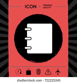 Notebook, address, phone book icon with blank cover