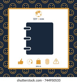 Notebook, address, phone book icon with blank cover