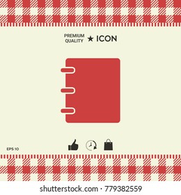 Notebook, address, phone book icon with blank cover