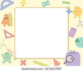 notebook adornado com figuras e símbolos matemáticos