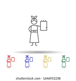 Notebook, adventure multi color style icon. Simple thin line, outline vector of Adventure icons for ui and ux, website or mobile application