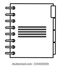 notebook agend isolated icon