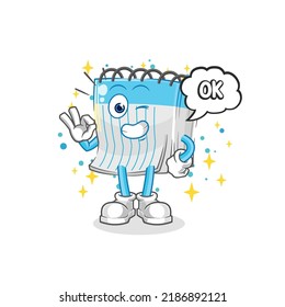 the notebook agree mascot. cartoon vector