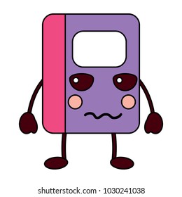 notebook angry  school supplies kawaii icon image 