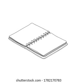 notebook art hand drawn doodle vector cute line art illustration