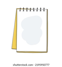 Notebook art hand drawn vector illustration