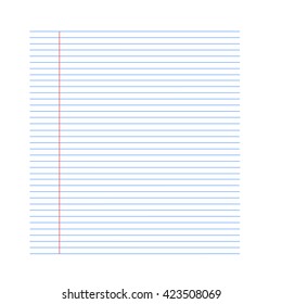 notebook background. Paper in line. Vector illustration