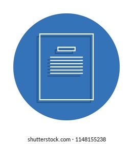 notebook badge icon. Element of education for mobile concept and web apps icon. Thin line icon with shadow in badge for website design and development, app development on white background