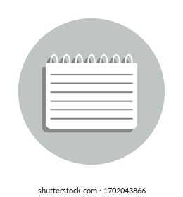notebook badge icon. Simple glyph, flat vector of web icons for ui and ux, website or mobile application