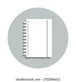 notebook badge icon. Simple glyph, flat vector of web icons for ui and ux, website or mobile application
