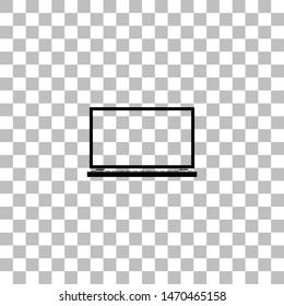 Notebook. Black flat icon on a transparent background. Pictogram for your project