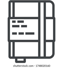 Icono de línea negra en el fondo blanco