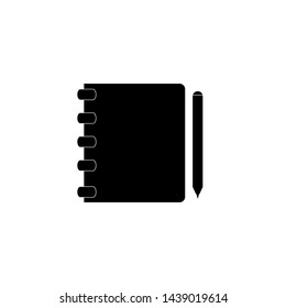 Notebook black with pen vector image
