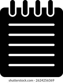 Ícone da interface do vetor preto do notebook