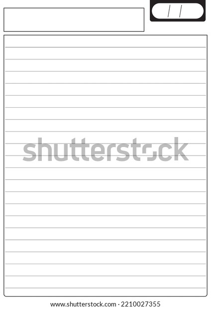 5 張 Notebook black and white blank page design. empty sheet template of