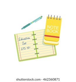 Notebook, Block Note And  Pen