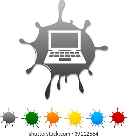 Notebook  blot icon. Vector illustration.