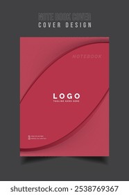 Notebook with blue color background luxury and modern notebook cover design notebook top page design