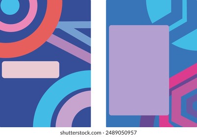 The notebook is blue with a purple spine