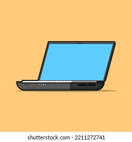 Notebook blue screen vector illustration