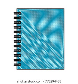 notebook blue  vector illustration