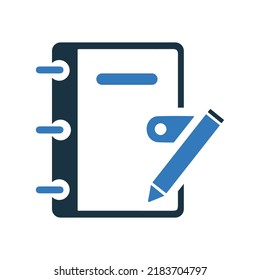 Notebook, book, catalog icon. Simple editable vector illustration.