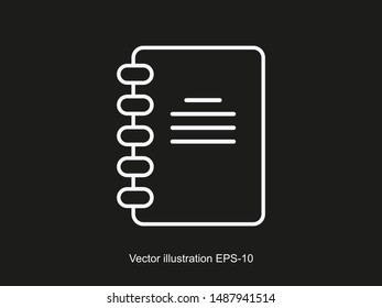 Notebook, Book icon vector illustration EPS10