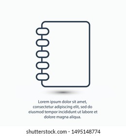 Notebook, Book icon vector illustration EPS10