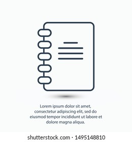 Notebook, Book icon vector illustration EPS10