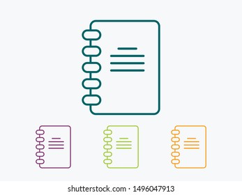 Notebook, Book icon vector illustration EPS10