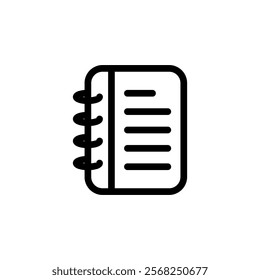 notebook, book icon vector sign 