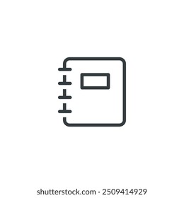 Notebook book school education icon, vector illustration