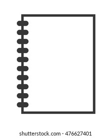 notebook book tool office blank icon. Flat and isolated design. Vector illustration
