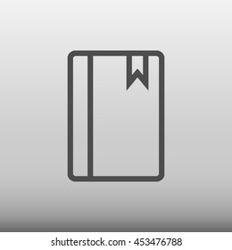 Notebook With Bookmark Vector Icon Illustration
