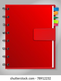 Notebook with bookmarks