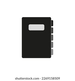 Icono de marcadores de bloc de notas en estilo lineal. Símbolo del documento. Ilustración vectorial.