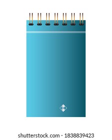 notebook of branding color blue vector illustration design
